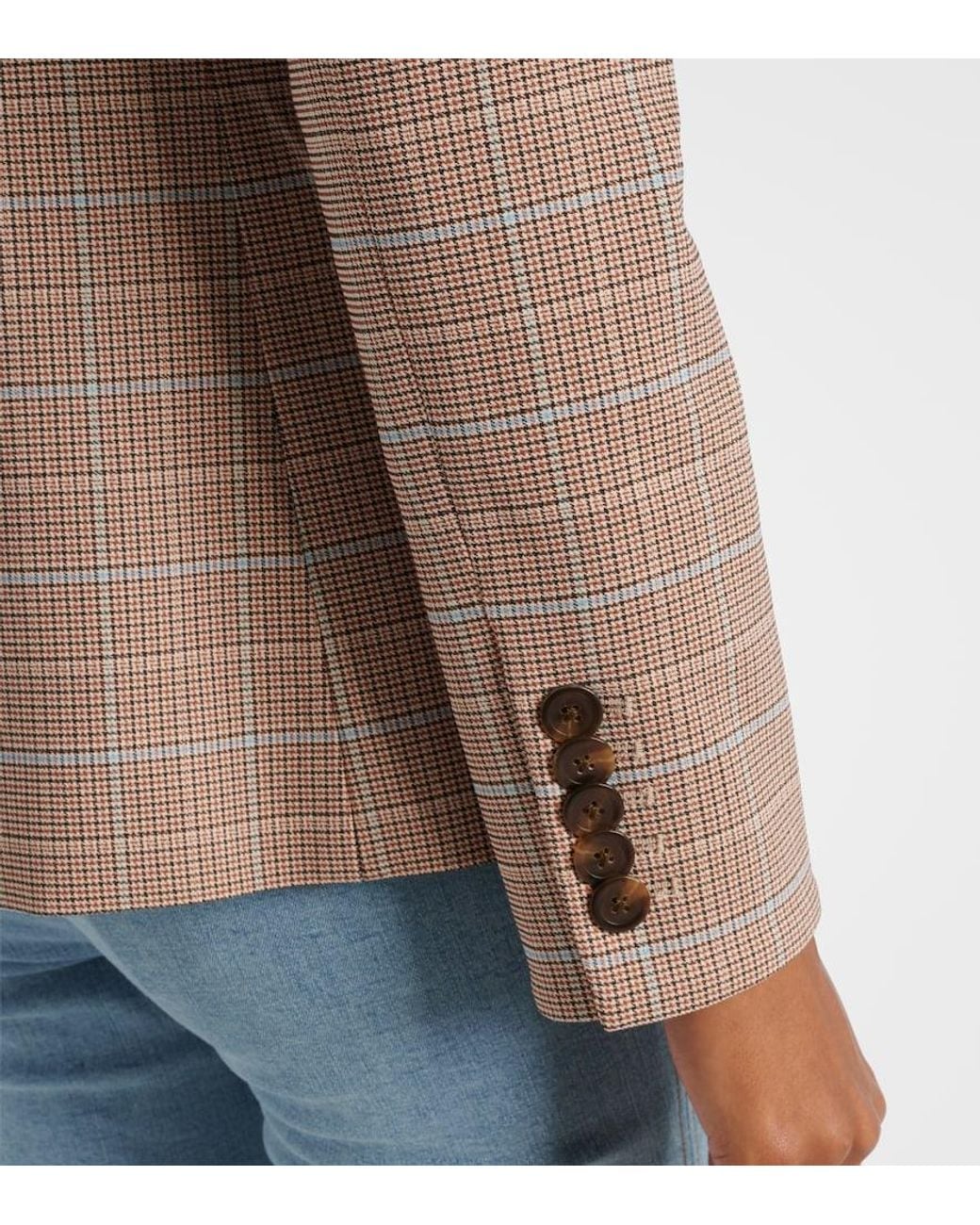 Veronica Beard Natural Orrin Plaid Blazer