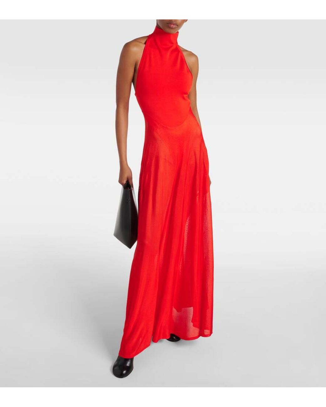 Alaa Jersey And Mesh Maxi Dress in Red | Lyst Alaa Jersey And Mesh Maxi Dress in Red | Lyst