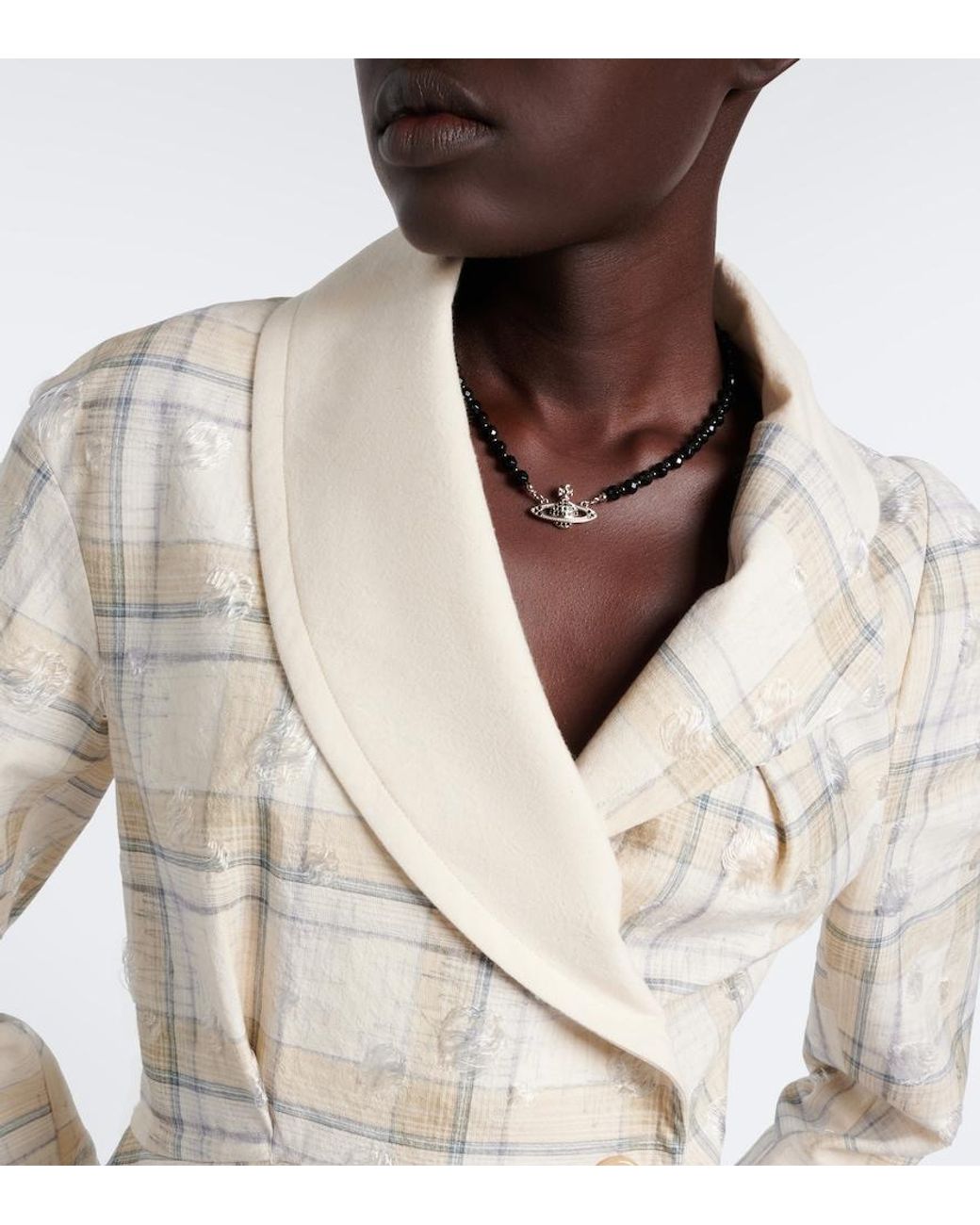 Vivienne Westwood Metallic Messaline Embellished Choker