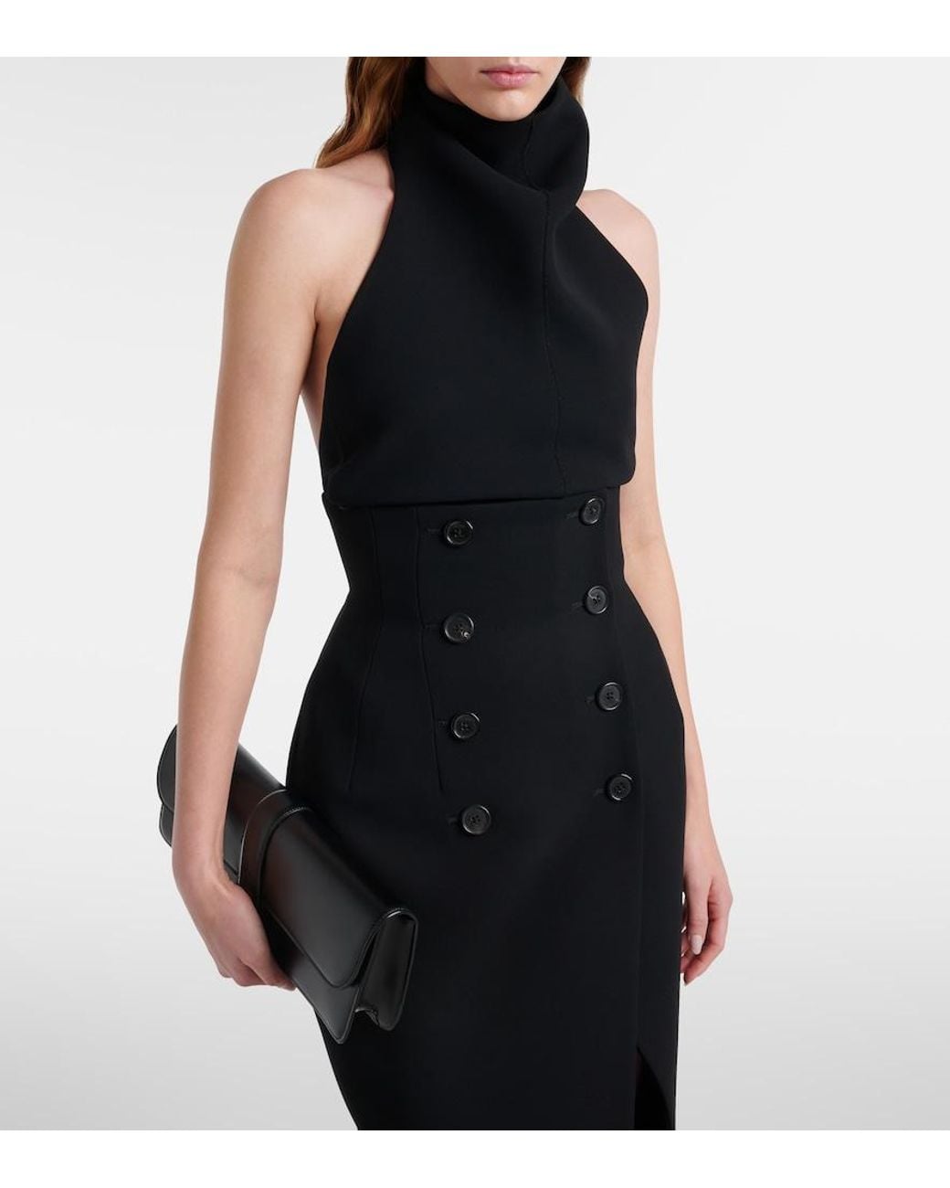 Khaite Black Rone Halterneck Top