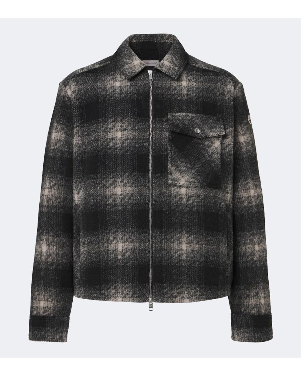 Moncler Black Archivio Checked Jacket for men