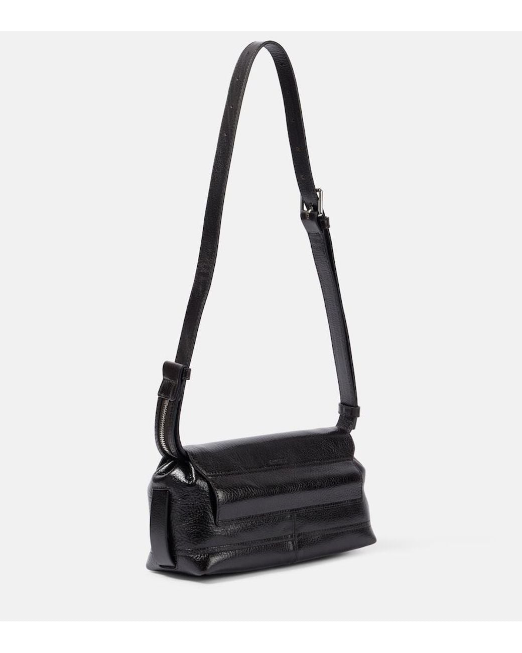 Lemaire Black Gear Leather Shoulder Bag