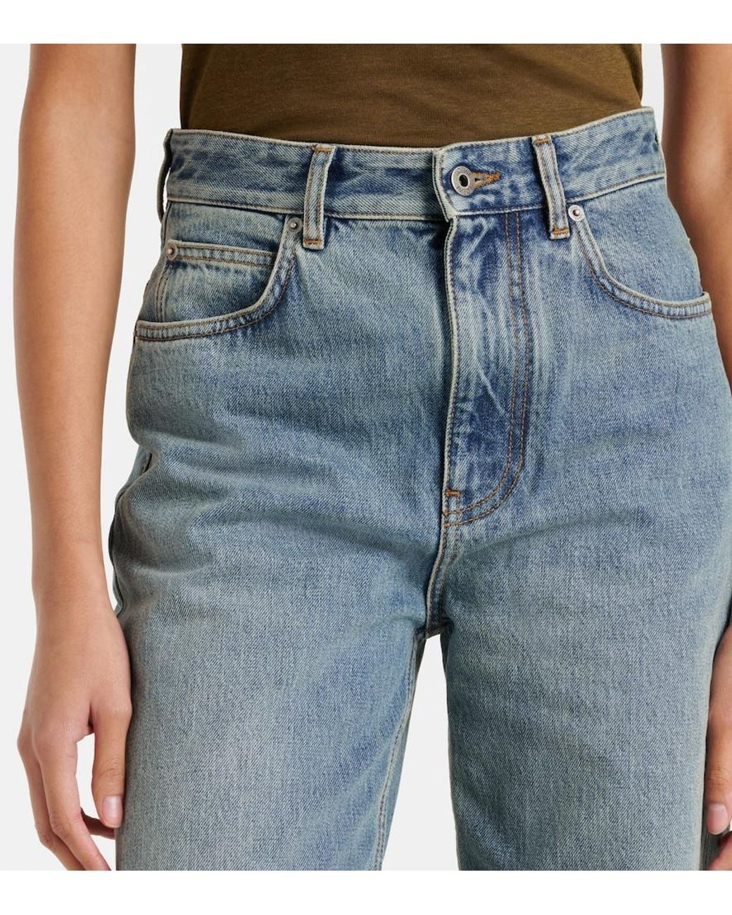 Loewe Blue High-Rise Wide-Leg Jeans