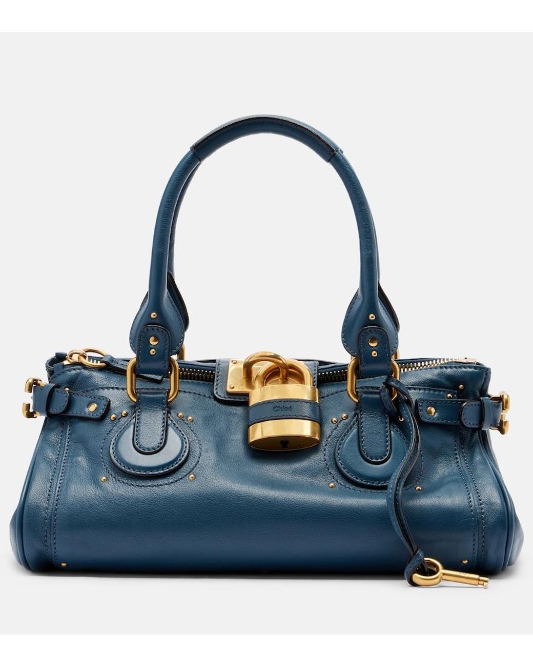 Chloé Blue Paddington Leather Shoulder Bag