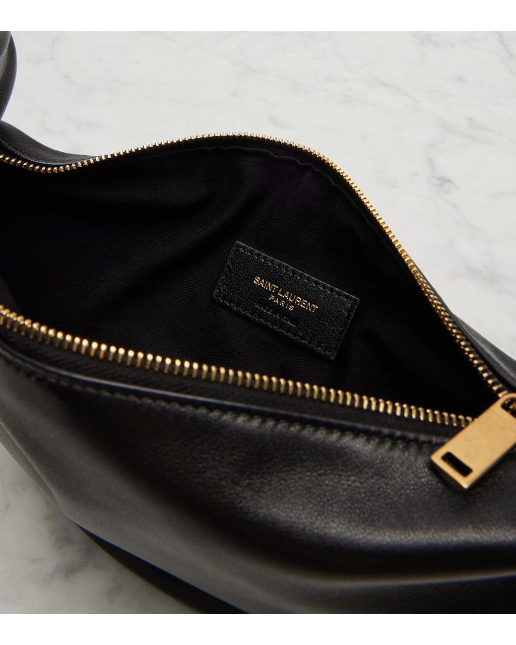 Saint Laurent Black Amalia Mini Leather Shoulder Bag