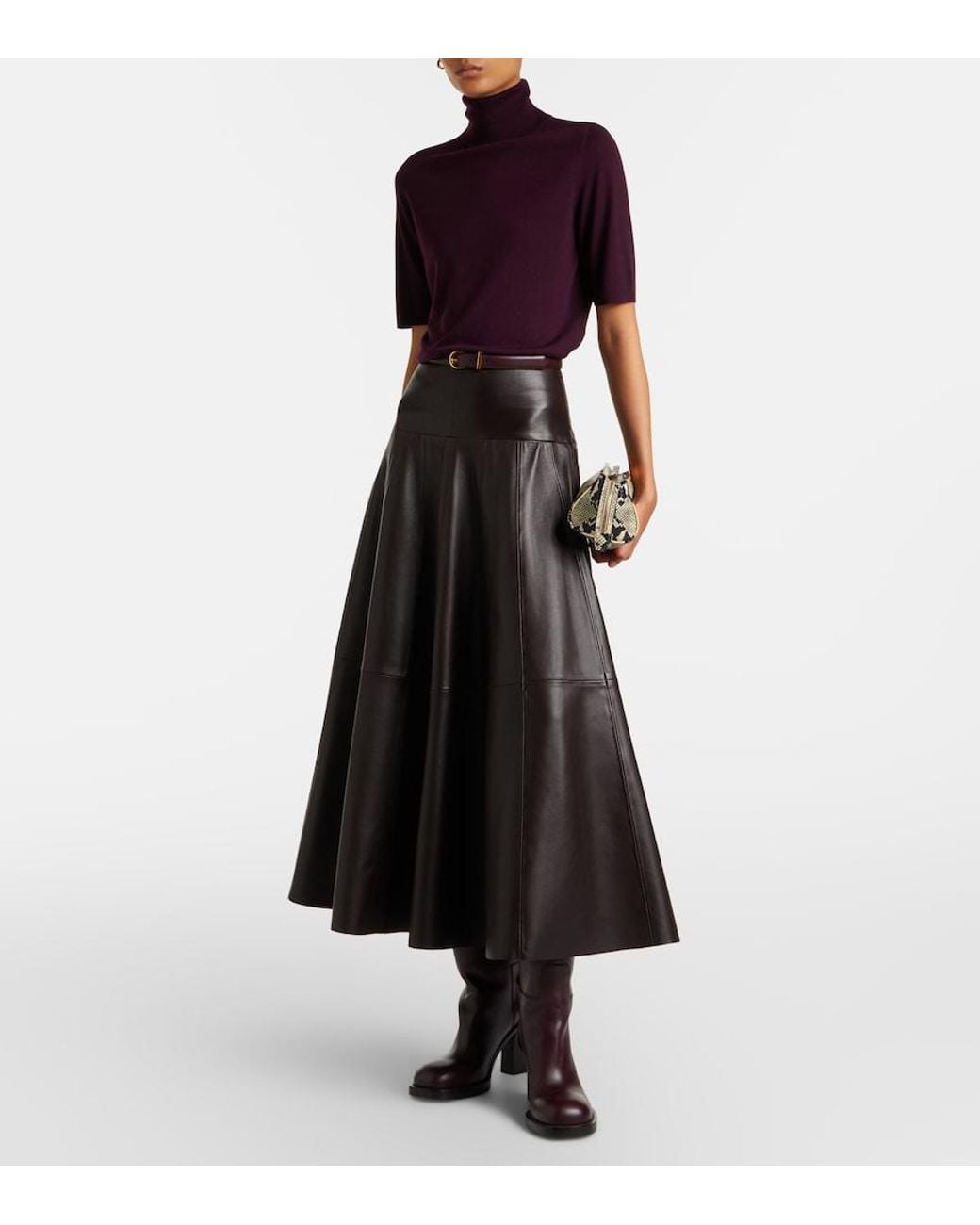 Jardin Des Orangers Red Turtleneck Virgin Wool Sweater