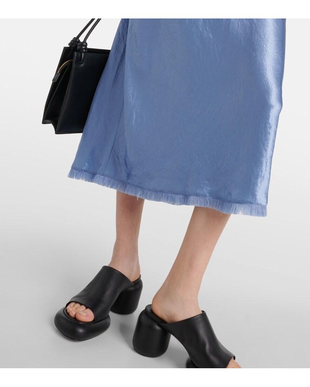 Vince Blue Midirock Aus Satin