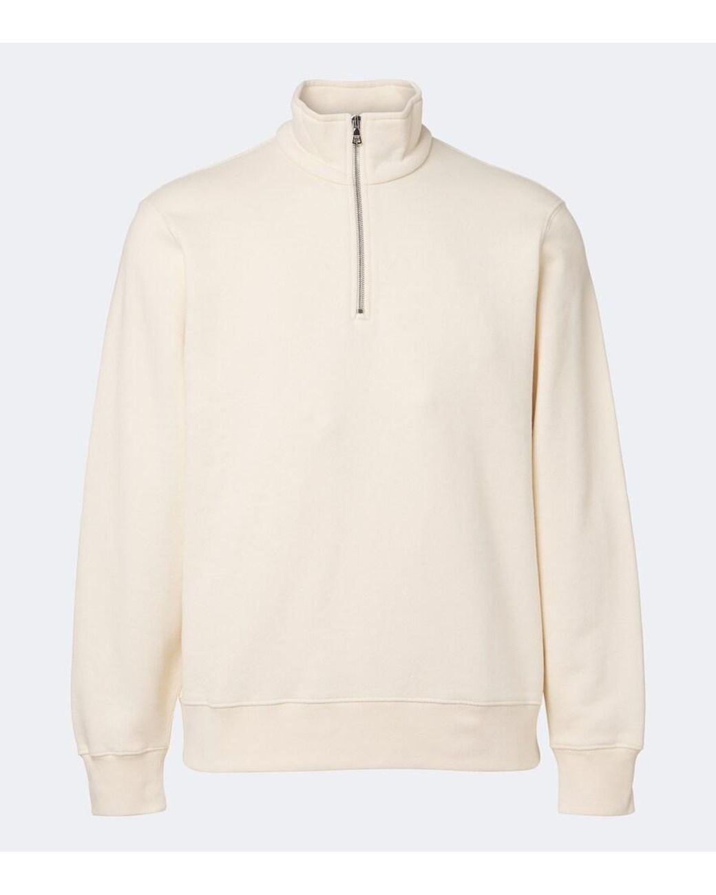 Orlebar Brown Natural Wyatt Cotton Jersey Half-Zip Sweatshirt for men