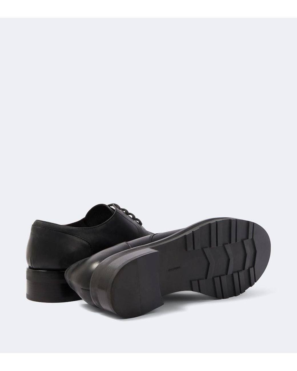 The Row Black Leather Derby Shoes for men