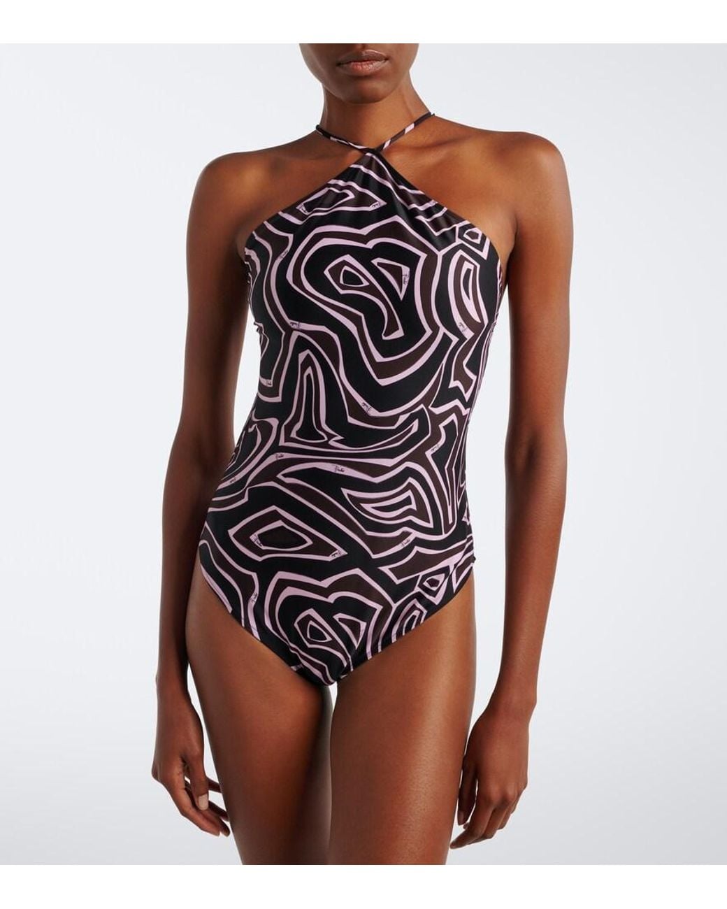 Emilio Pucci White Labirinto Swimsuit