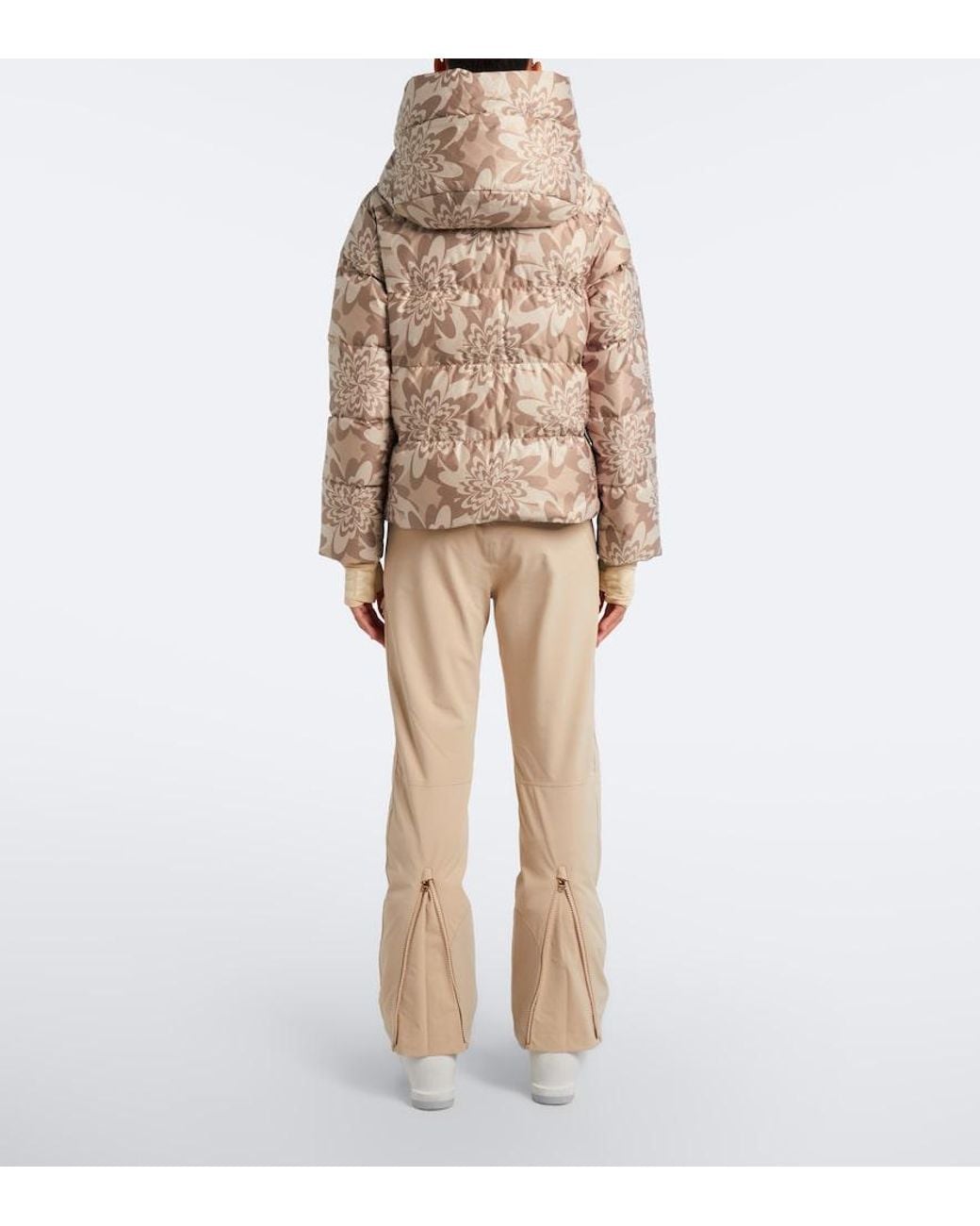 Bogner Brown Naia Hooded Printed Down Ski Jacket