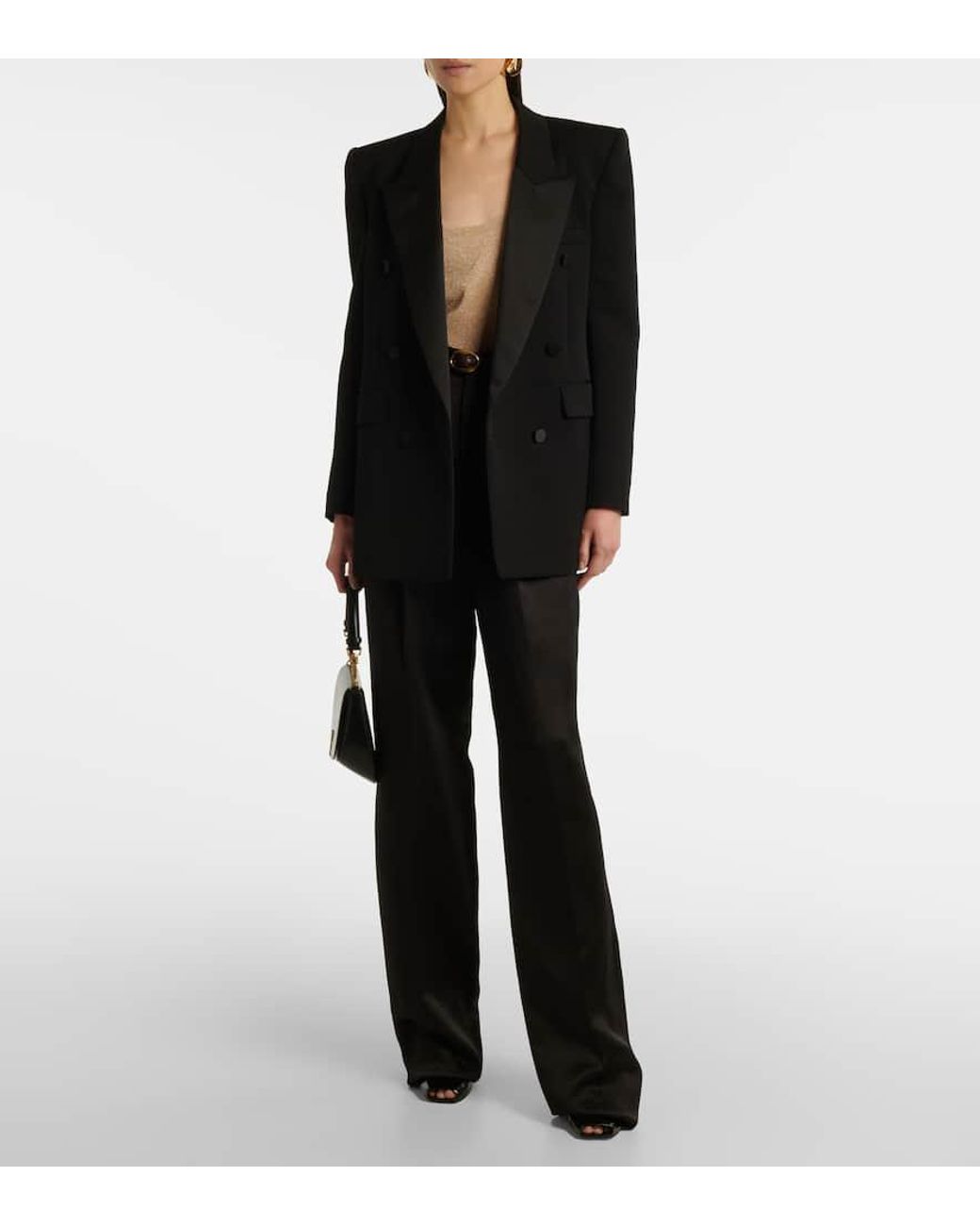 Saint Laurent Natural Lame Tank Top