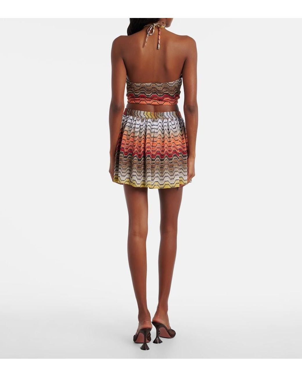 Missoni Multicolor Wave Lame Miniskirt