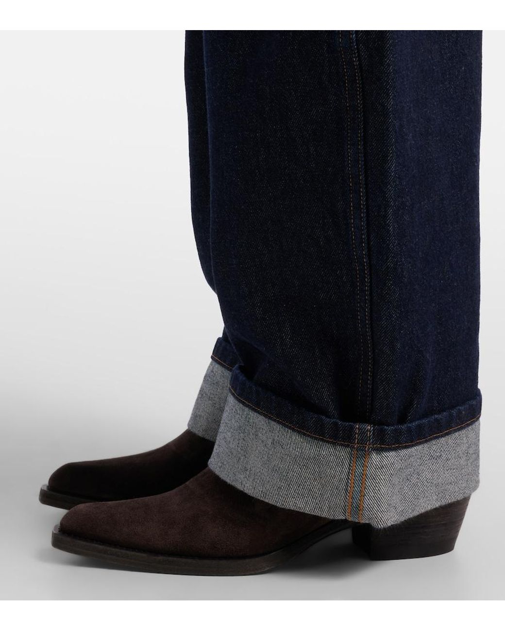 Khaite Black Clive Suede Knee-High Boots