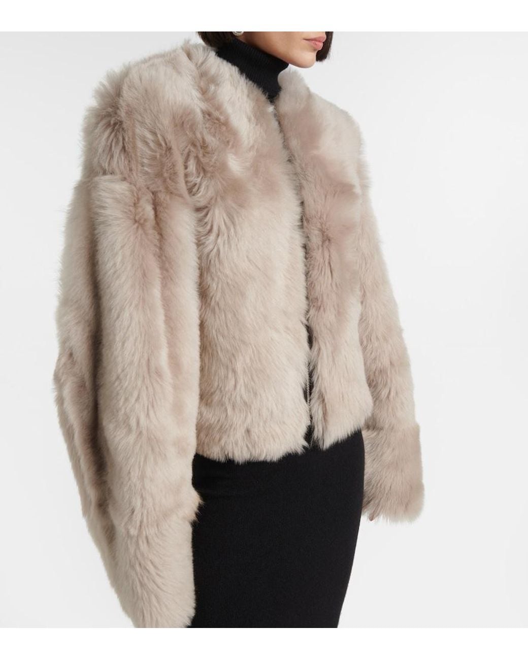 Nour Hammour Natural Dianne Shearling Jacket
