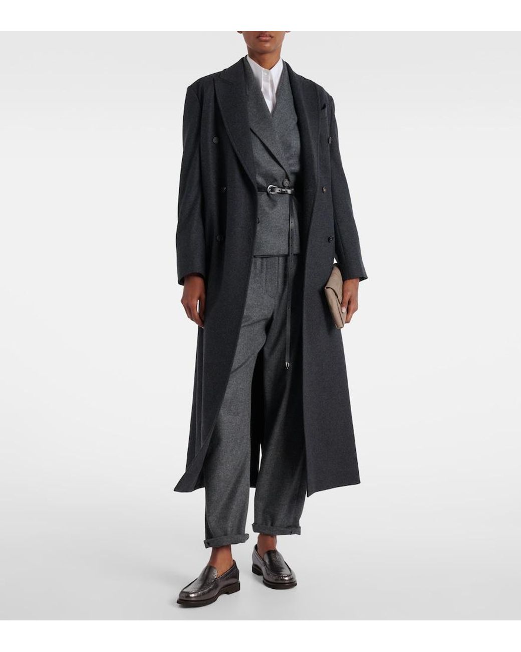 Brunello Cucinelli Gray Wool And Cashmere Blazer