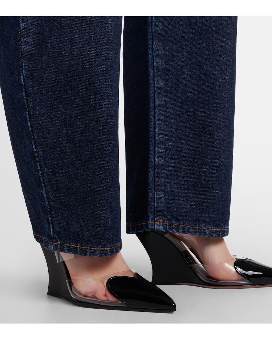 Alaïa Brown Le Cour 90 Pu And Leather Wedge Mules