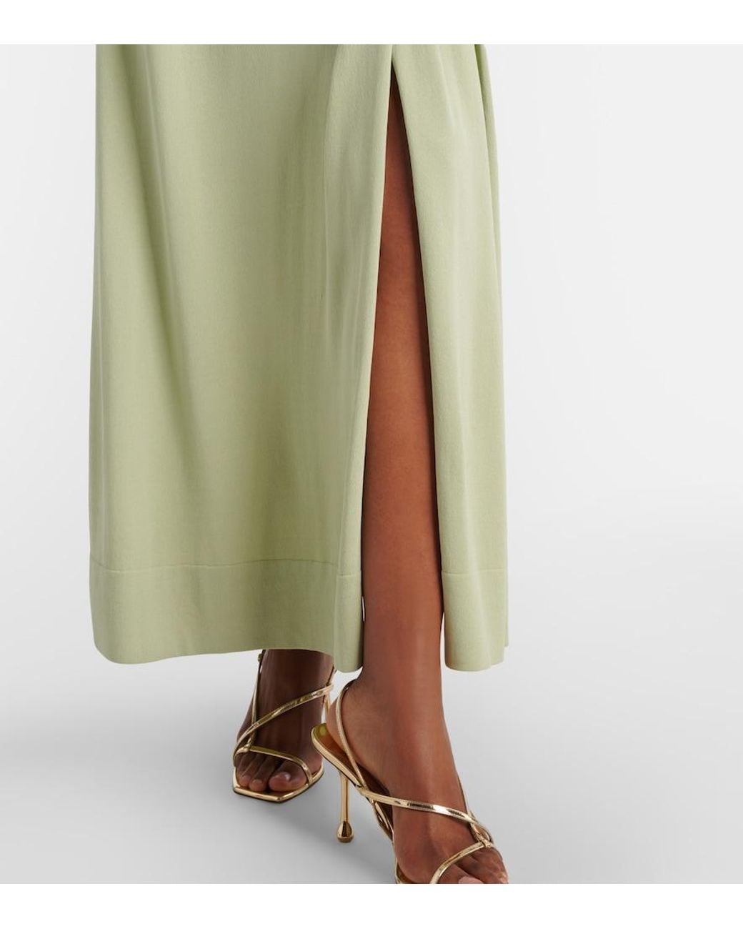 Altuzarra Green Gathered Maxi Dress