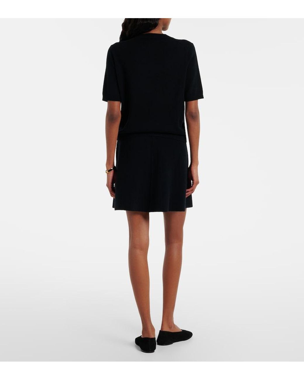 Jardin Des Orangers Black Wool And Cashmere Miniskirt