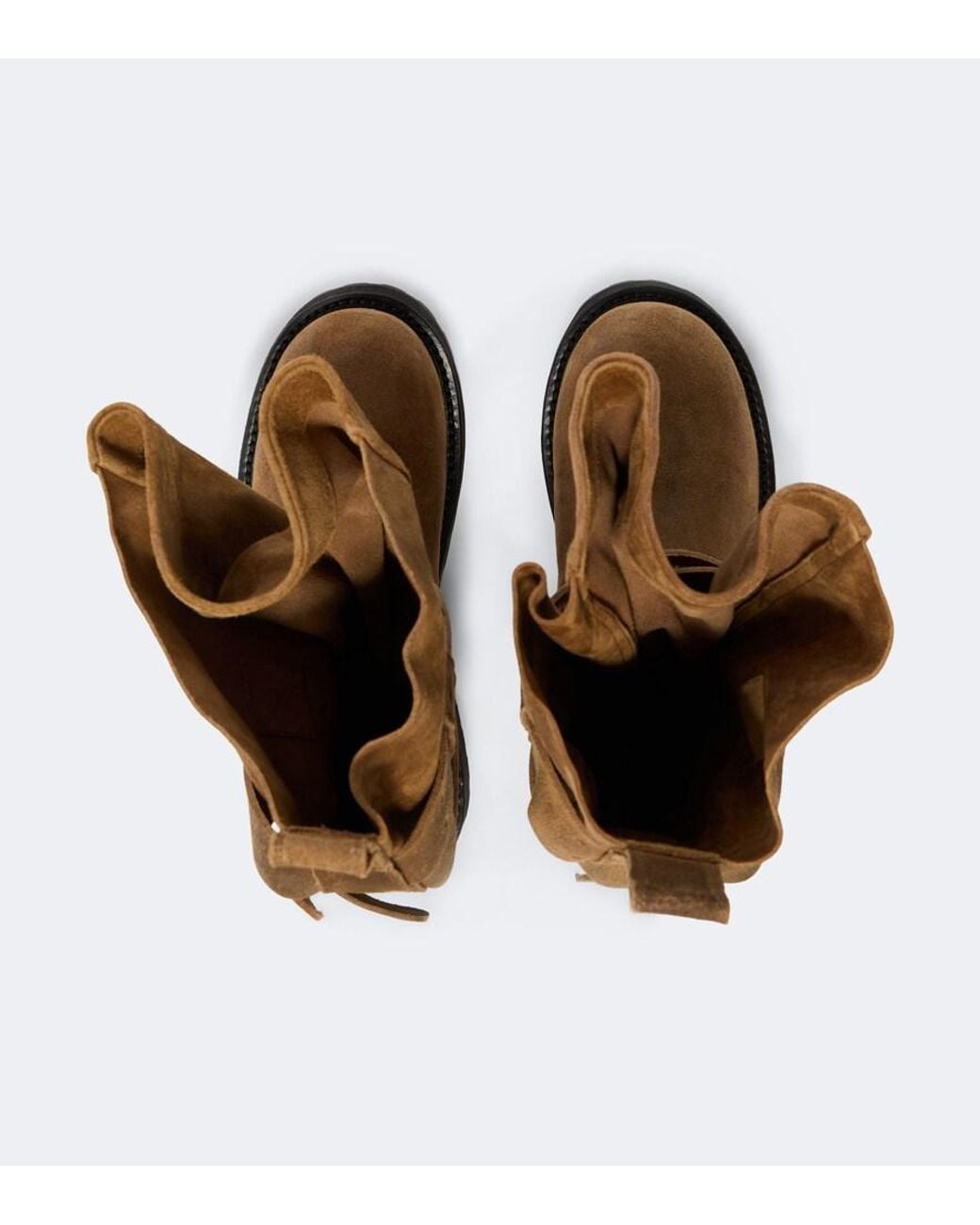 Balenciaga Brown Venom Suede Biker Boots for men