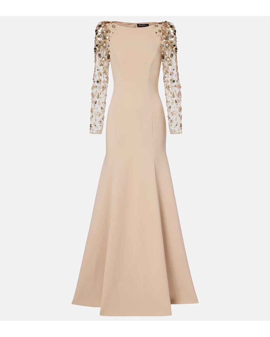 Jenny Packham Natural Sylvia Embellished Gown