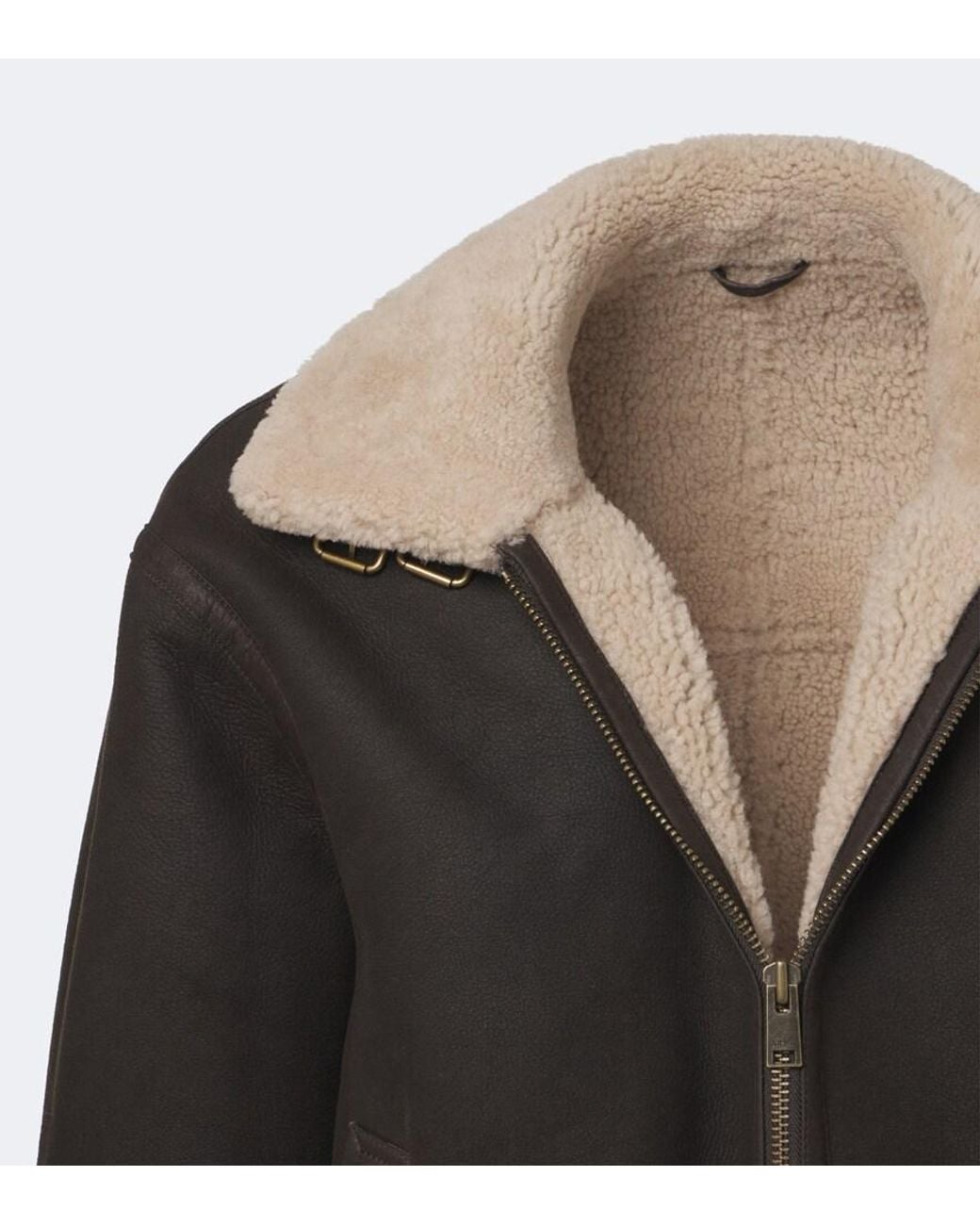 Arma Black Sano Shearling-Lined Leather Jacket for men