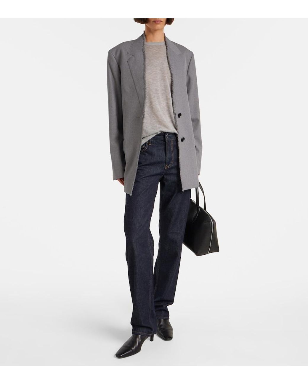 Totême  Blue Low-Rise Straight Jeans