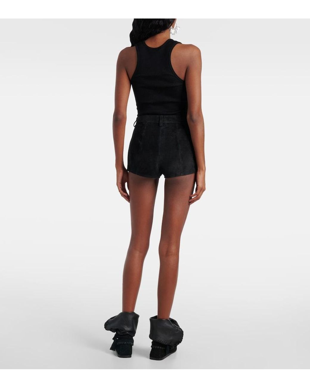 Isabel Marant Black Suede Shorts
