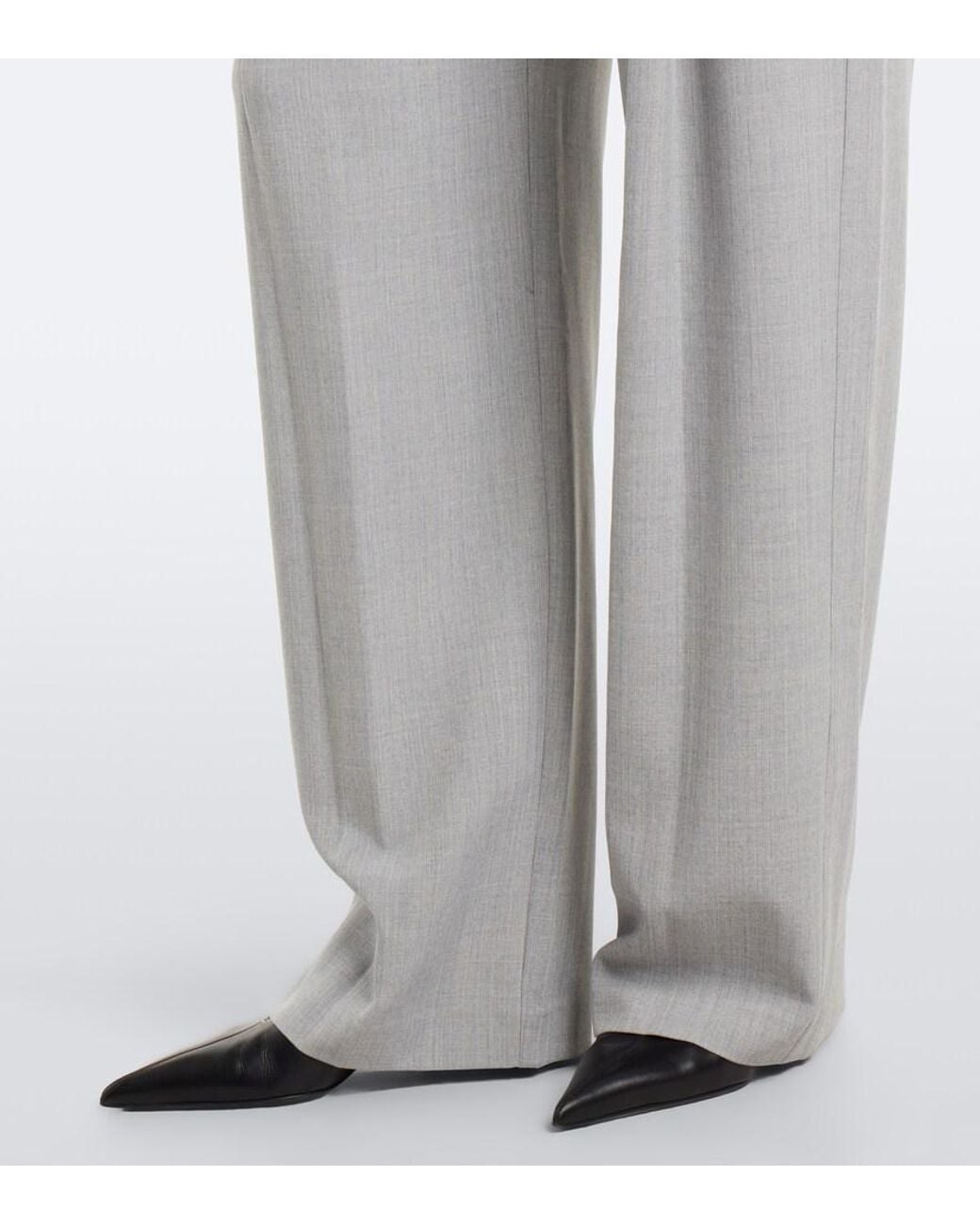 The Sei Gray Crepe Wide-Leg Pants