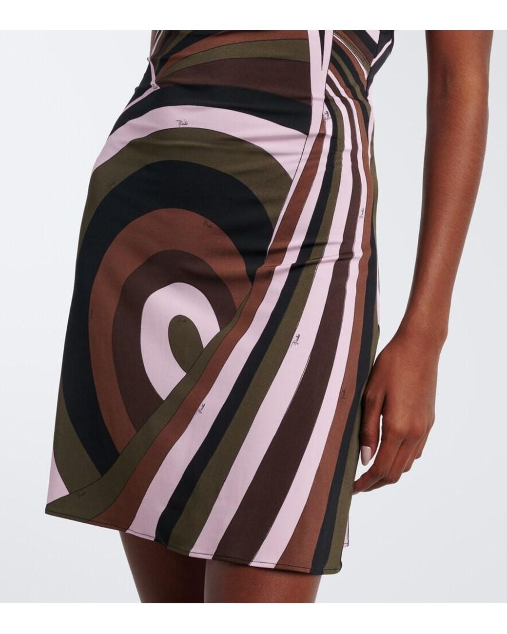 Emilio Pucci Black Iride Jersey Satin Minidress