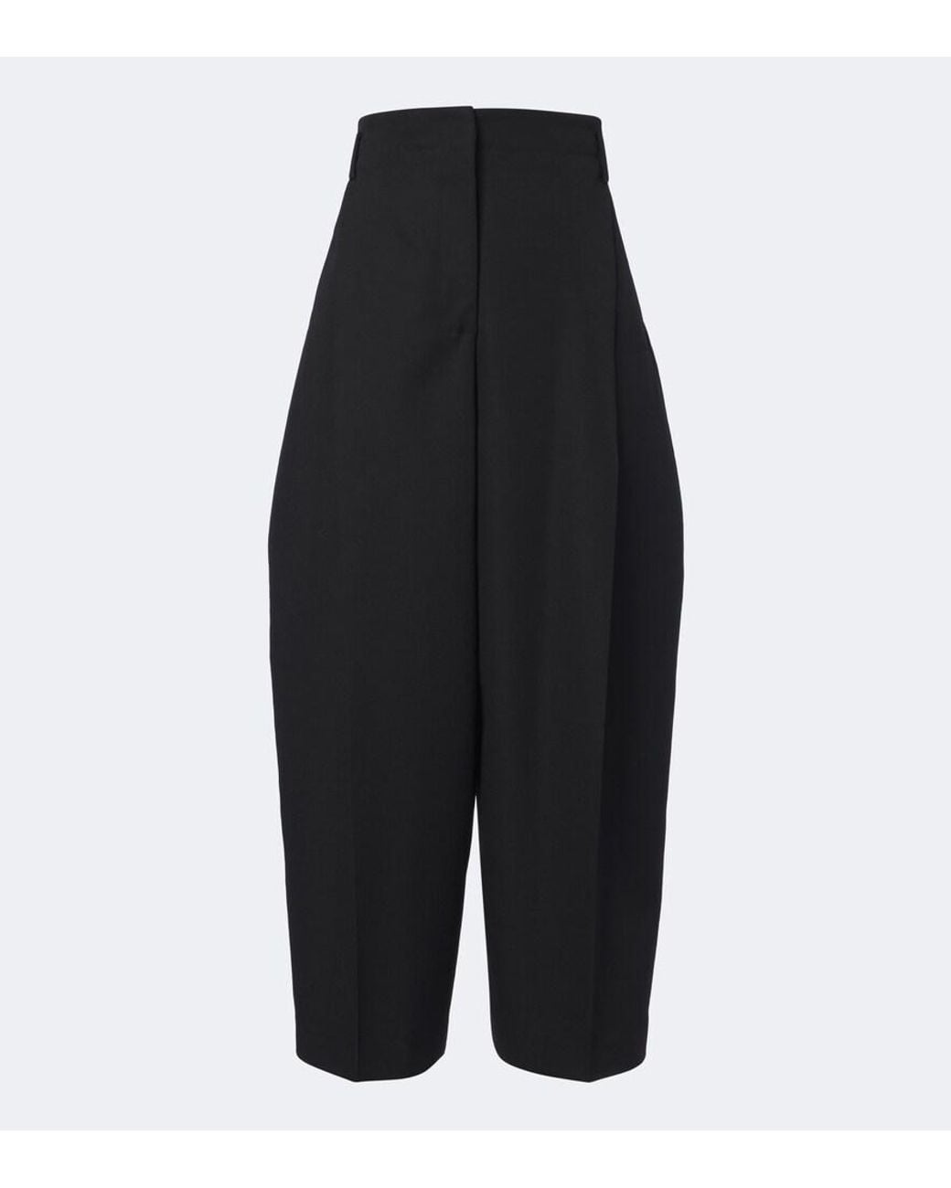 Jacquemus Black Miami Cropped Virgin Wool Wide-Leg Pants