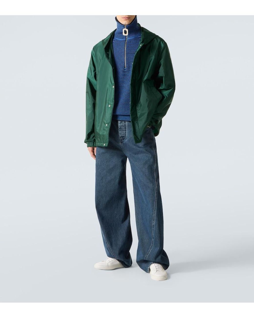 Moncler Green Hooded Jacket for men