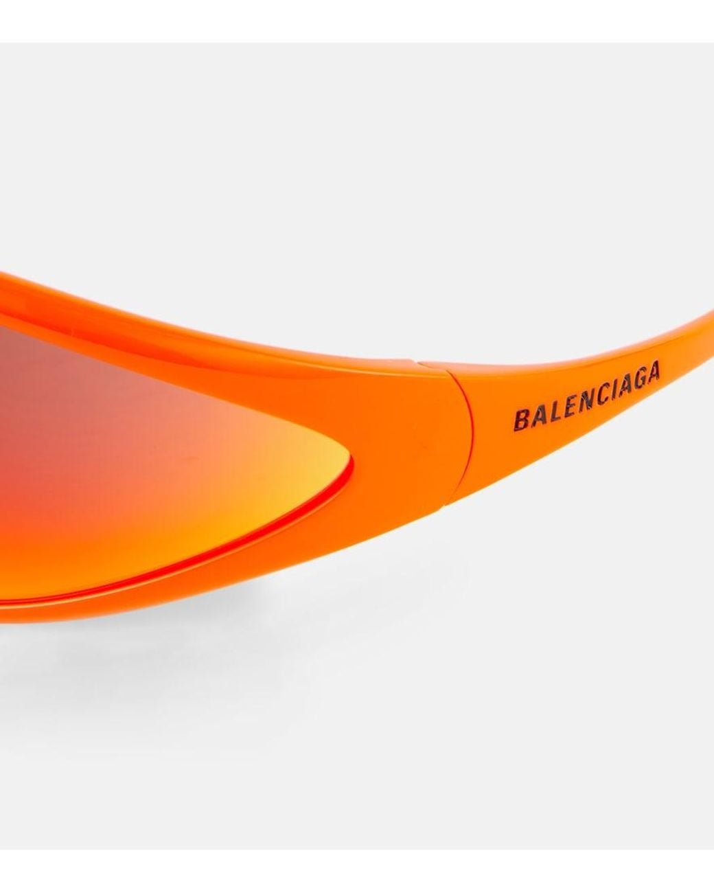 Balenciaga Orange 90S Oval Sunglasses