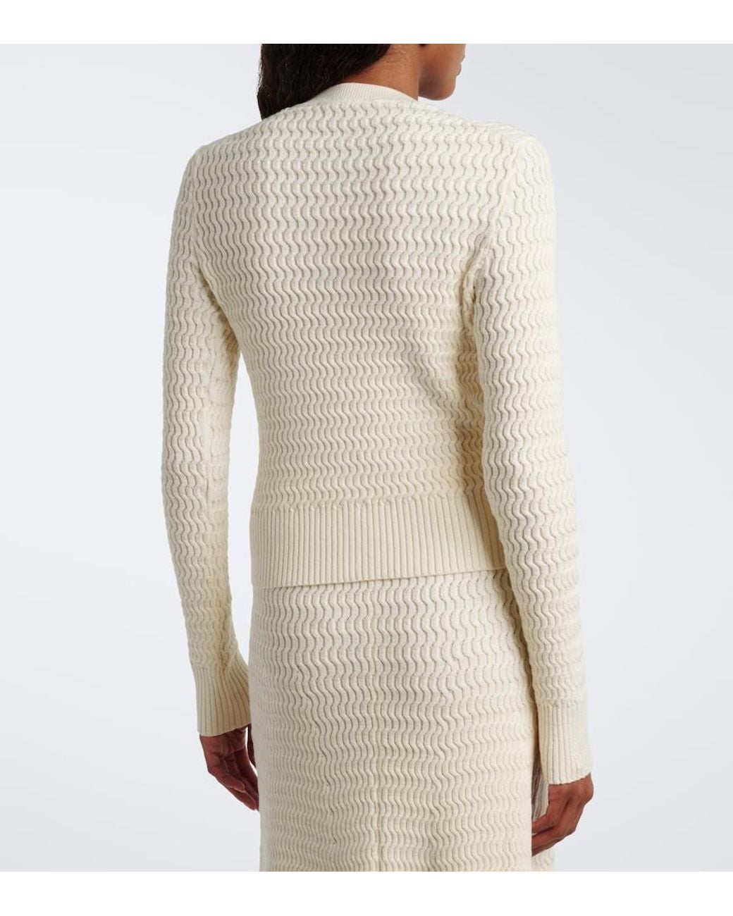 Proenza Schouler White Marci Cotton-Blend Cardigan