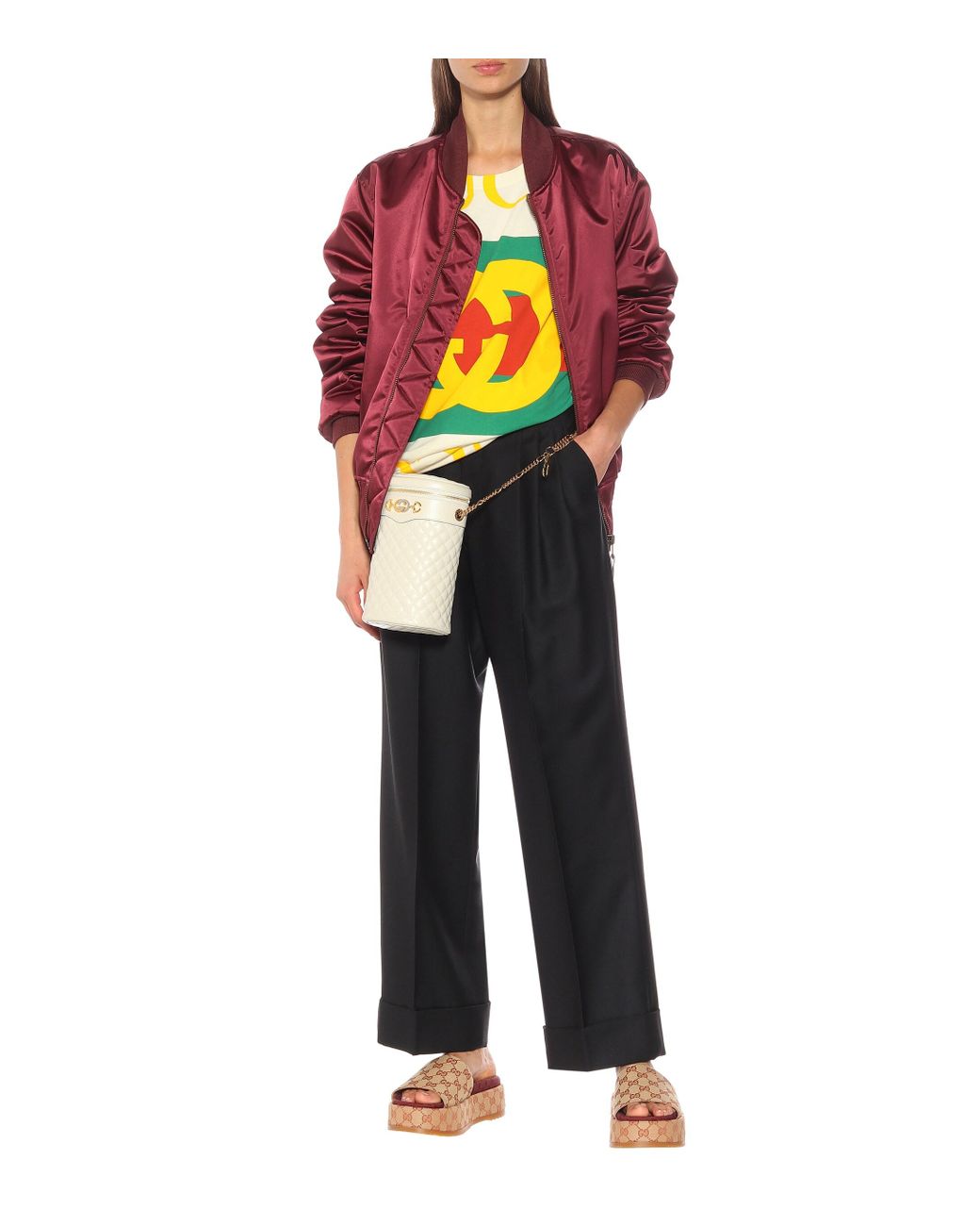 angelina gg supreme platform slide sandal gucci