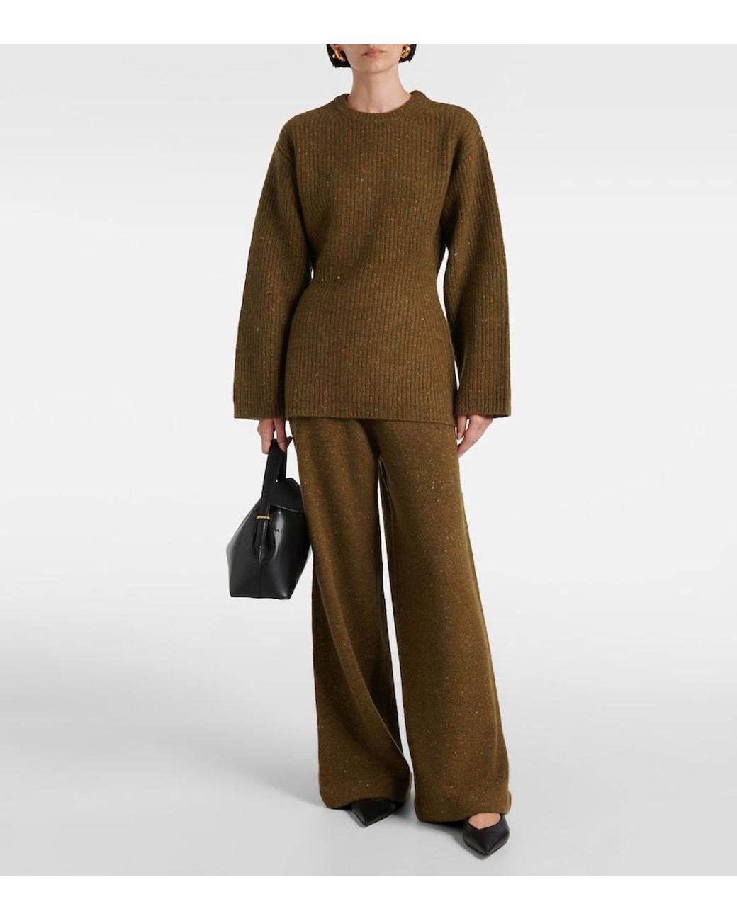 Co. Green Wool And Cashmere-Blend Sweater