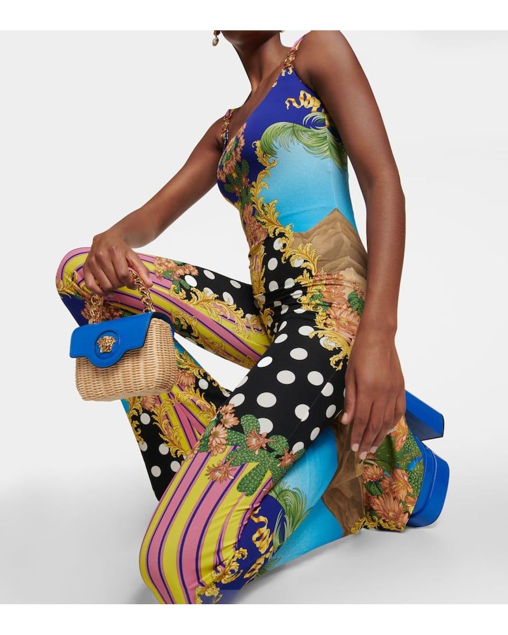 Medusa Palm Springs bodysuit in multicoloured - Versace