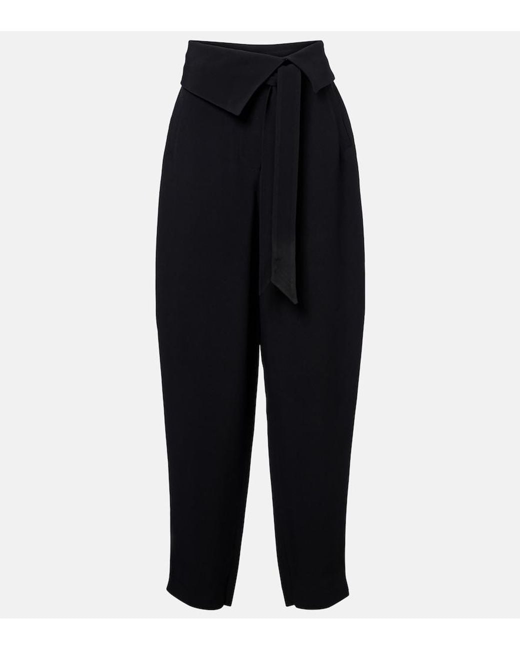 The Attico Blue High-Rise Tapered Pants