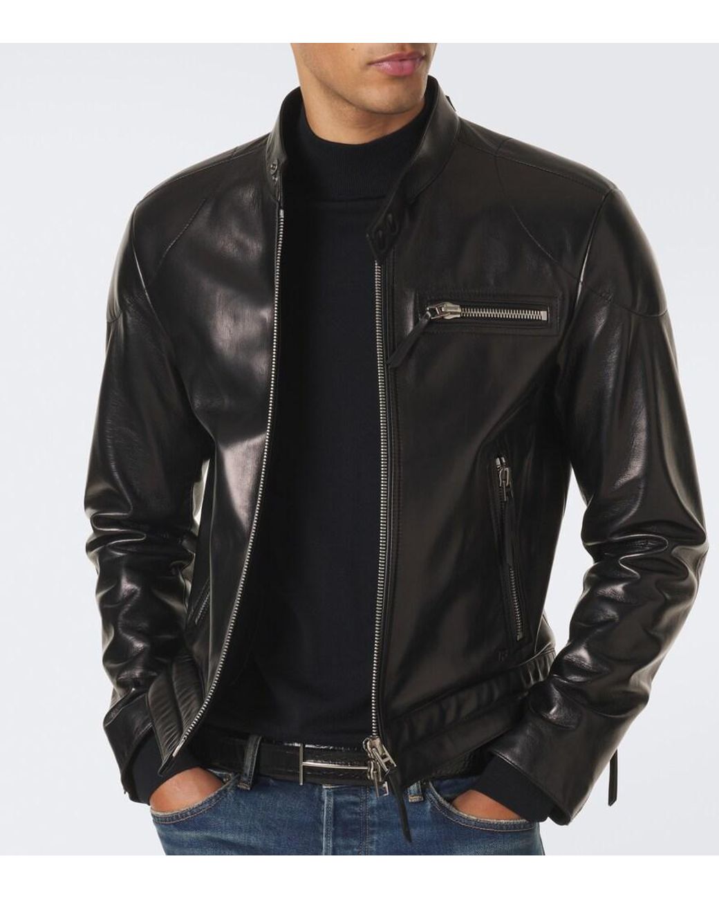 Tom Ford Black Wool Turtleneck Sweater for men