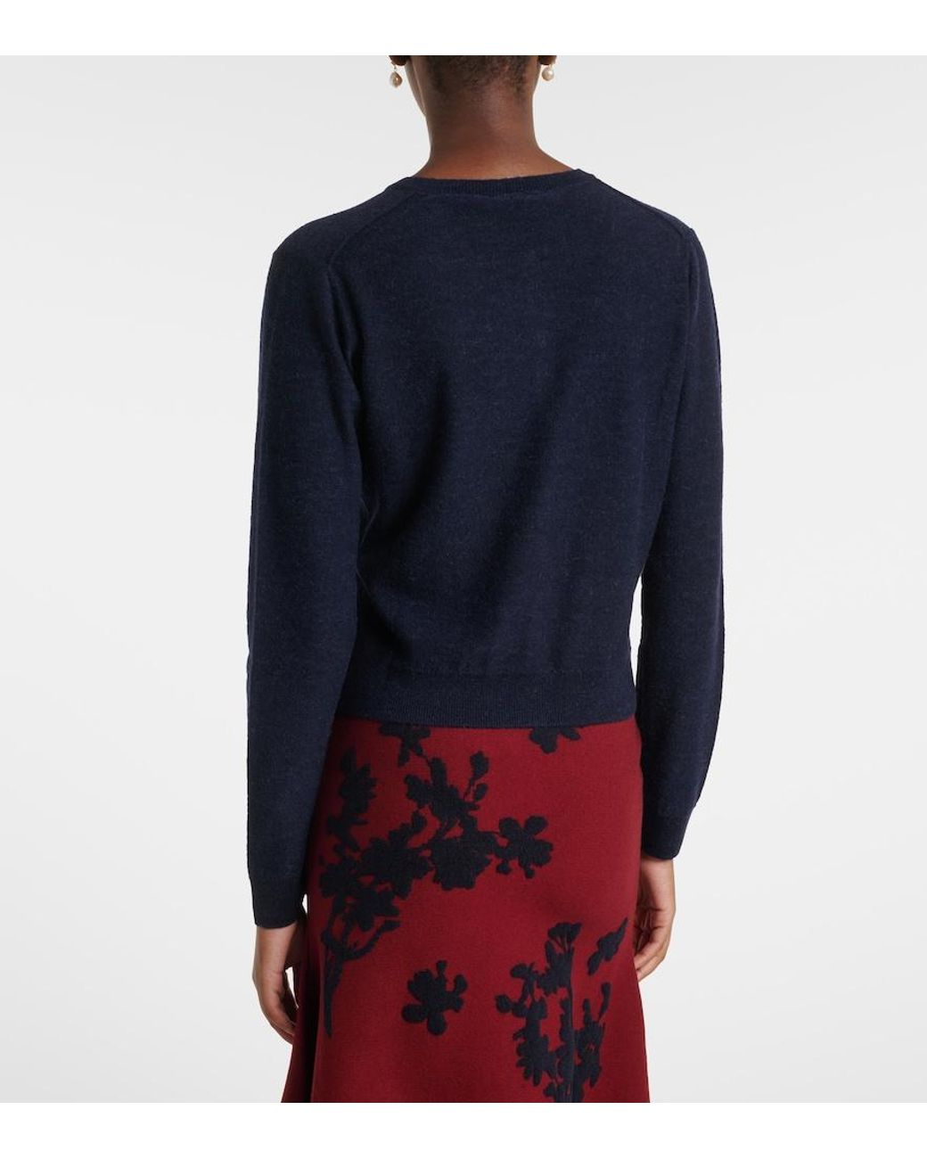Erdem Blue Embroidered Cardigan
