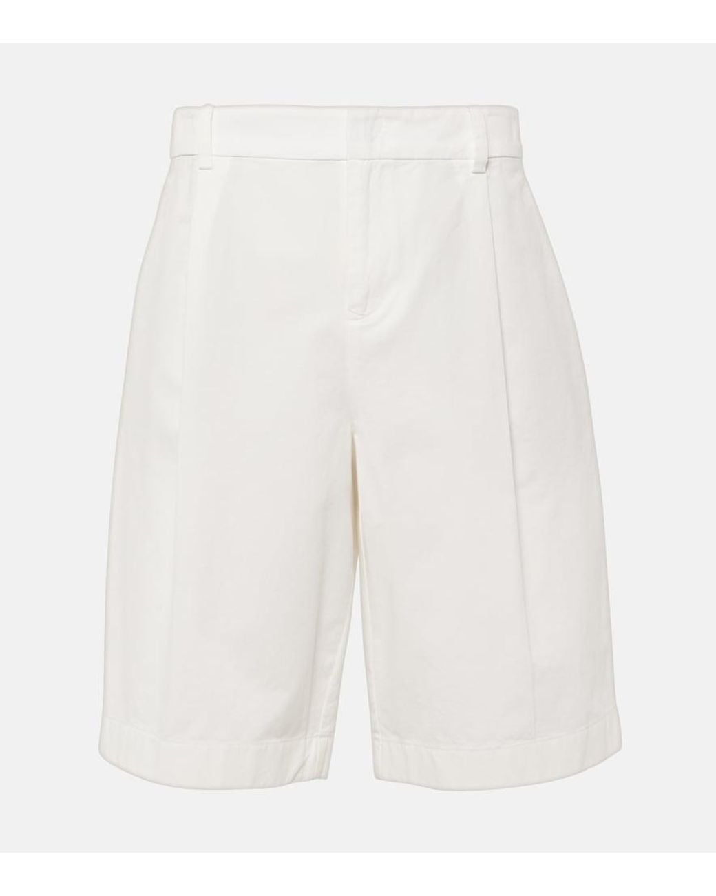 Vince White High-Rise Shorts Aus Baumwolle