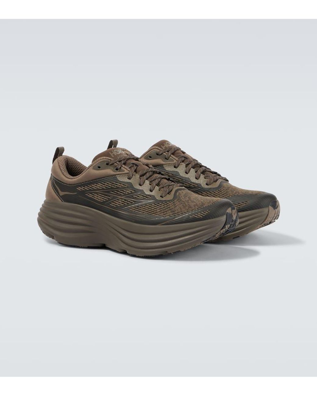 Hoka One One Bondi 8 Caged Trail Running Shoes in Brown for Men | Lyst