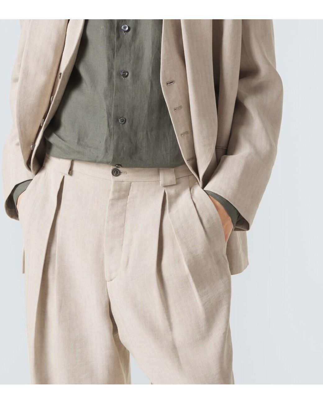 Giorgio Armani Natural Archivio Straight Pants for men