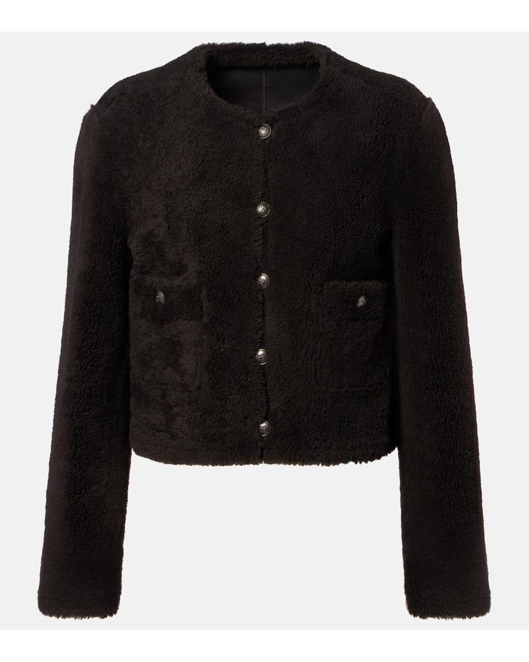 Dorothee Schumacher Black Soft Touch Cropped Reversible Leather Jacket