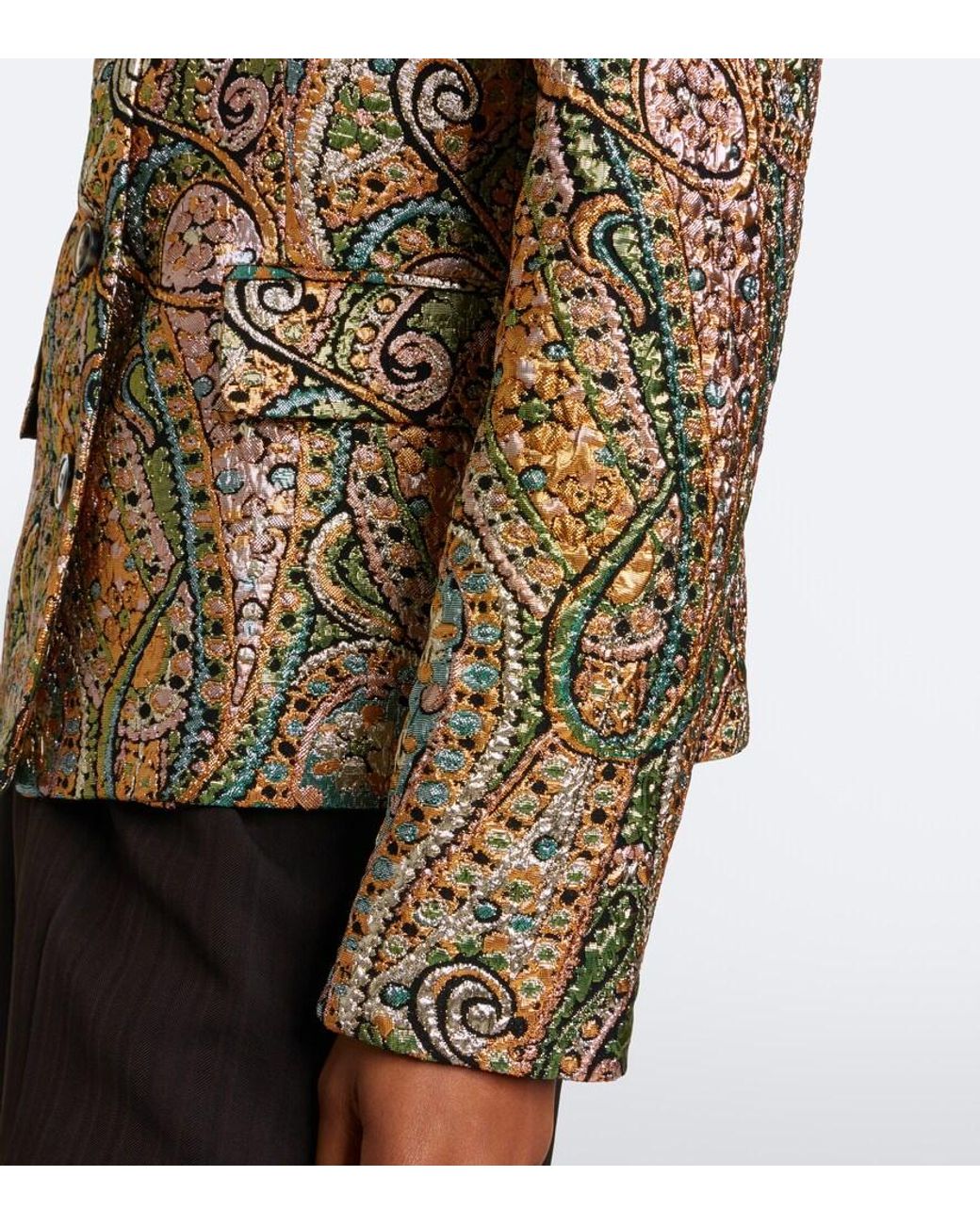 Dries Van Noten Brown Paisley Jacquard Jacket