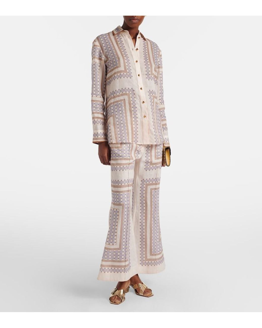 Roger Vivier Natural Metallic Leather Sandals