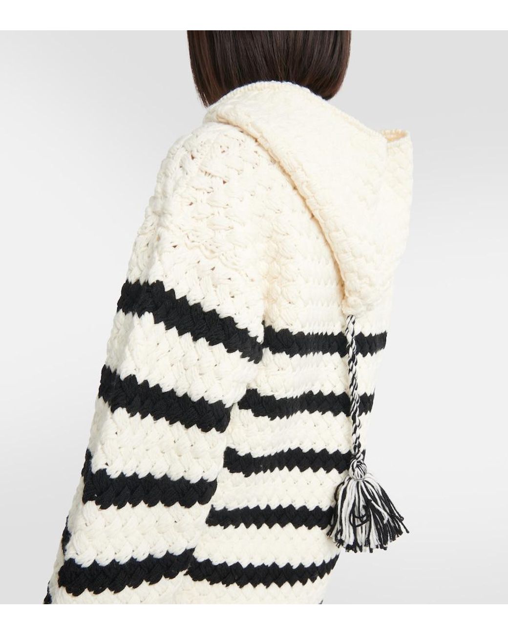 Alanui Natural The Mariner Striped Wool Hoodie