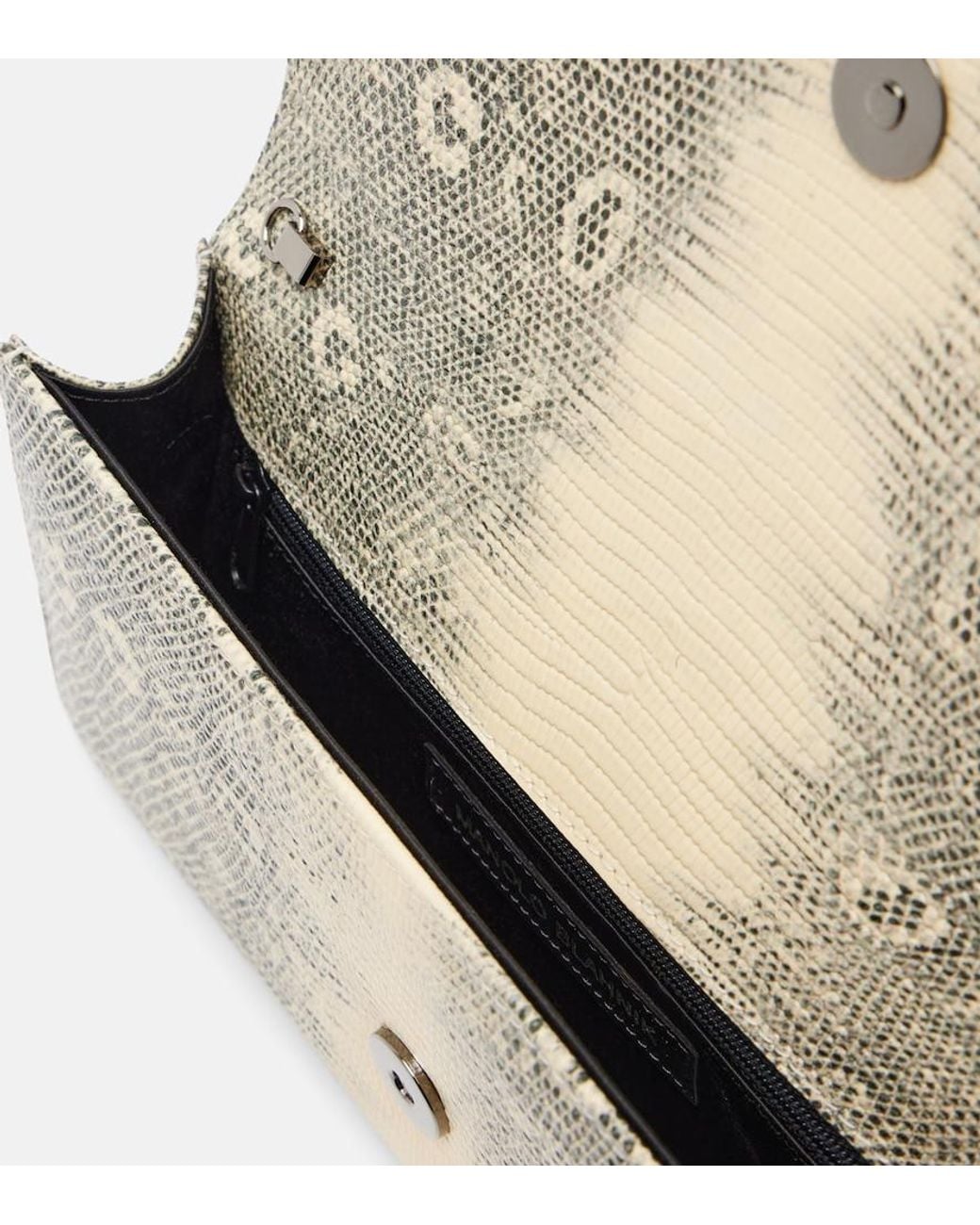 Clutch Maygot di Manolo Blahnik in Metallic
