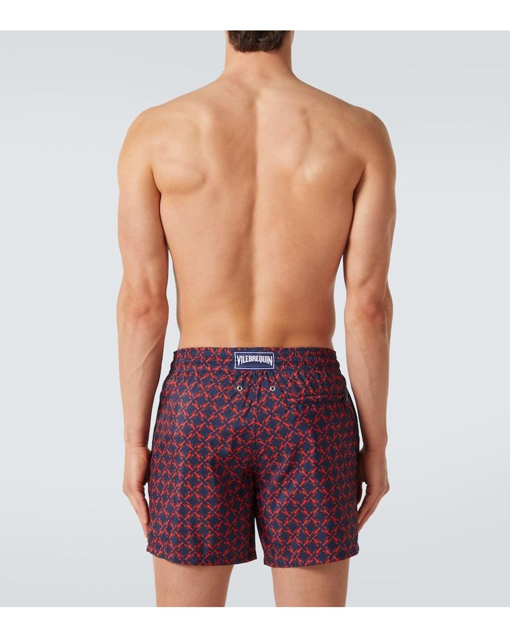 Vilebrequin Red Printed Swim Trunks for men