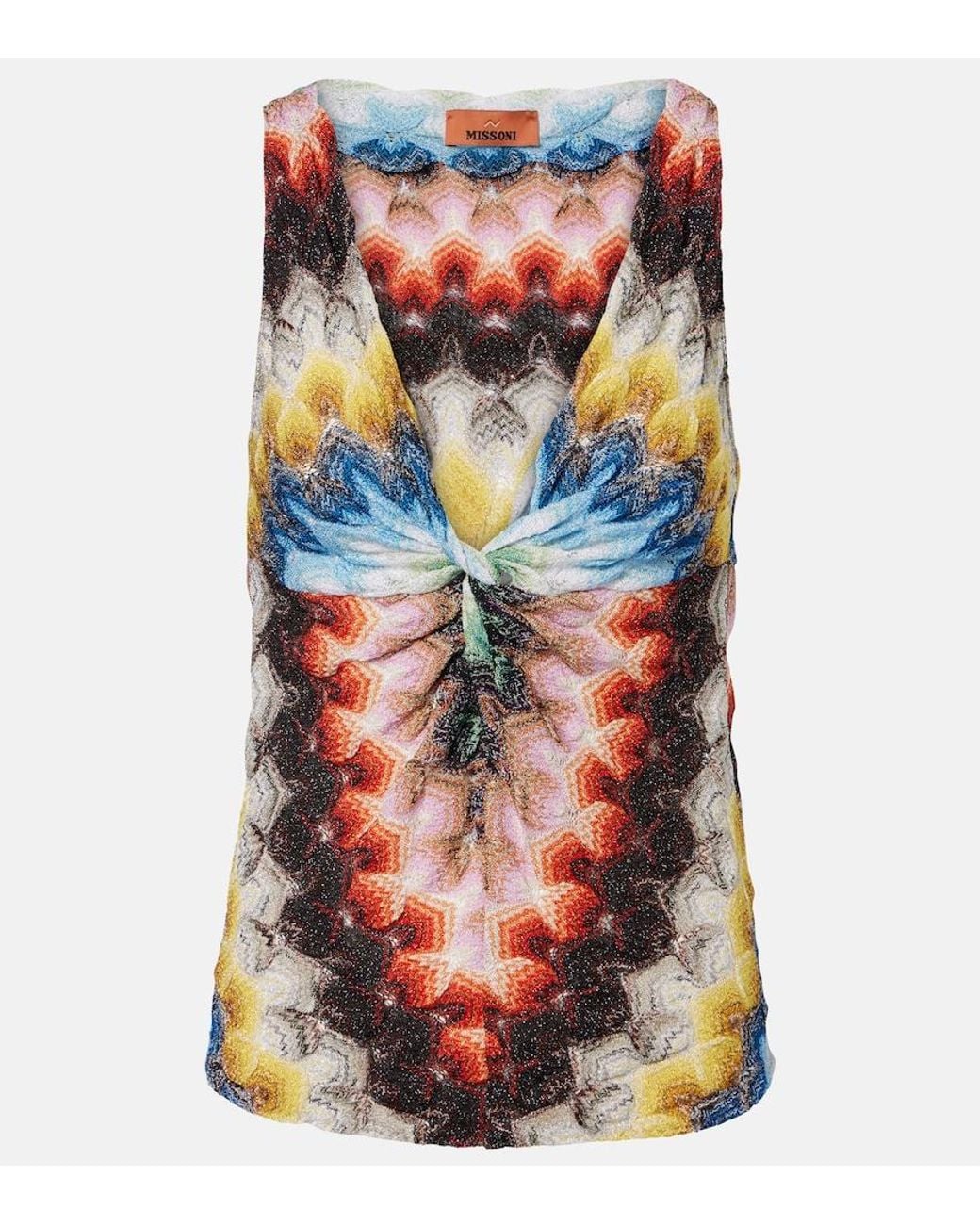 Missoni Multicolor Gathered Lame Top